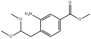 BENZOIC ACID, 3-AMINO-4-(2,2-DIMETHOXYETHYL)-, METHYL ESTER Structure