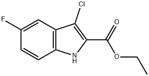 3-Chloro-5-fluoro-1H-indole-2-carboxylic acid ethyl ester Structure