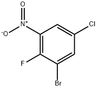 1-bromo-5-chloro-2-fluoro-3-nitrobenzene Structure