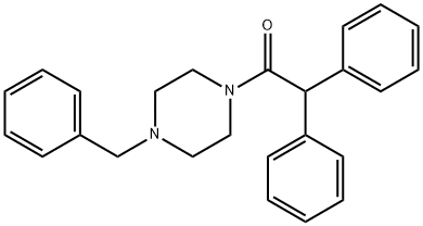Ethanone,2,2-diphenyl-1-[4-(phenylmethyl)-1-piperazinyl]- Structure