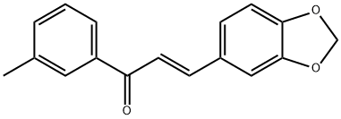 (2E)-3-(2H-1,3-benzodioxol-5-yl)-1-(3-methylphenyl)prop-2-en-1-one 구조식 이미지