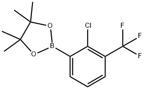 2-Chloro-3-(trifluoromethyl)phenylboronic acid pinacol ester 구조식 이미지