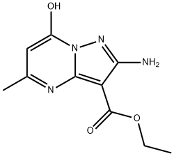 ethyl 2-amino-7-hydroxy-5-methylpyrazolo[1,5-a]pyrimidine-3-carboxylate 구조식 이미지