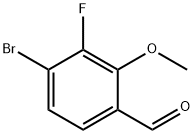 4-Bromo-3-fluoro-2-methoxy-benzaldehyde 구조식 이미지