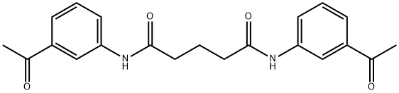 N,N'-bis(3-acetylphenyl)pentanediamide Structure