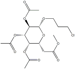 [(2R,3S,4S,5R,6R)-3,4,5-tris(acetyloxy)-6-(3-chloropropoxy)oxan-2-yl]methyl acetate Structure