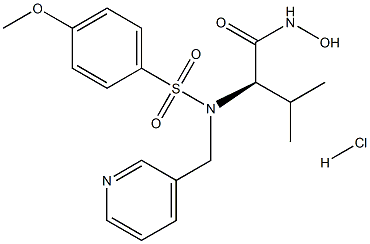 (2R)-N-hydroxy-2-[(4-methoxyphenyl)sulfonyl-(pyridin-3-ylmethyl)amino]-3-methylbutanamide:hydrochloride Structure