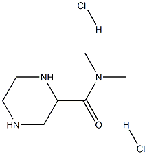 N,N-Dimethylpiperazine-2-carboxamide 2HCl Structure
