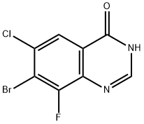 7-bromo-6-chloro-8-fluoroquinazolin-4-ol 구조식 이미지