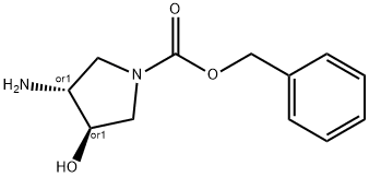 TRANS-BENZYL 3-AMINO-4-HYDROXYPYRROLIDINE-1-CARBOXYLATE 구조식 이미지