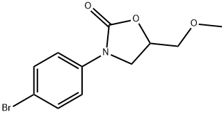 2-Oxazolidinone, 3-(4-bromophenyl)-5-(methoxymethyl)- Structure