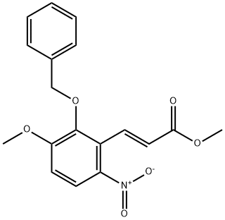 methyl (E)-3-(2-(benzyloxy)-3-methoxy-6-nitrophenyl)acrylate Structure