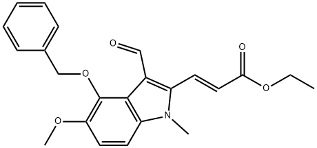 ethyl (E)-3-(4-(benzyloxy)-3-formyl-5-methoxy-1-methyl-1H-indol-2-yl)acrylate Structure