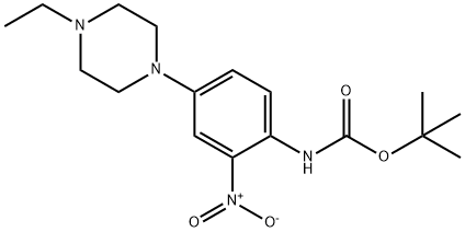 tert-butyl (4-(4-ethylpiperazin-1-yl)-2-nitrophenyl)carbamate Structure