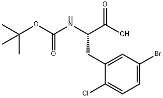 N-Boc-5-Bromo-2-chloro-DL-phenylalanine 구조식 이미지