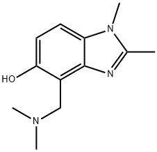 4-[(Dimethylamino)methyl]-1,2-dimethyl-1H-benzimidazol-5-ol 구조식 이미지