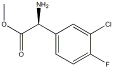 METHYL(2S)-2-AMINO-2-(3-CHLORO-4-FLUOROPHENYL)ACETATE 구조식 이미지