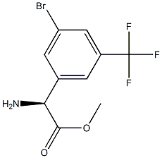 METHYL(2S)-2-AMINO-2-[3-BROMO-5-(TRIFLUOROMETHYL)PHENYL]ACETATE Structure