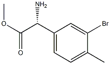 METHYL(2R)-2-AMINO-2-(3-BROMO-4-METHYLPHENYL)ACETATE Structure