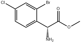 METHYL(2R)-2-AMINO-2-(2-BROMO-4-CHLOROPHENYL)ACETATE Structure