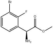 METHYL(2S)-2-AMINO-2-(3-BROMO-2-FLUOROPHENYL)ACETATE 구조식 이미지