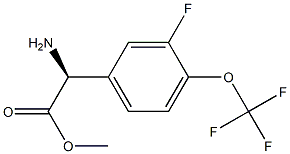 METHYL(2S)-2-AMINO-2-[3-FLUORO-4-(TRIFLUOROMETHOXY)PHENYL]ACETATE Structure