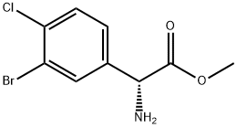 METHYL(2R)-2-AMINO-2-(3-BROMO-4-CHLOROPHENYL)ACETATE Structure