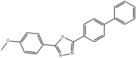 2-(4-biphenylyl)-5-(4-methoxyphenyl)-1,3,4-oxadiazole 구조식 이미지