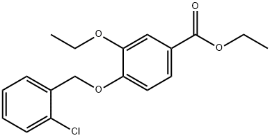 4-(2-Chloro-benzyloxy)-3-ethoxy-benzoic acid ethyl ester Structure