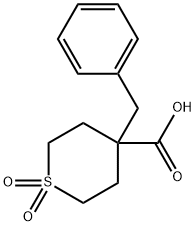 4-Benzyl-1,1-dioxo-1lambda(6)-thiane-4-carboxylic acid Structure