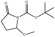 2-Methoxy-5-oxo-pyrrolidine-1-carboxylic acid tert-butyl ester Structure