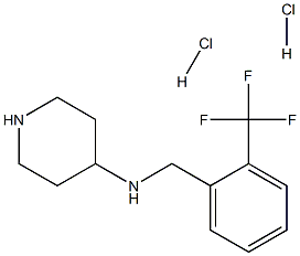 N-[2-(Trifluoromethyl)benzyl]piperidin-4-amine dihydrochloride Structure