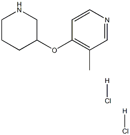 3-Methyl-4-(piperidin-3-yloxy)pyridine dihydrochloride 구조식 이미지