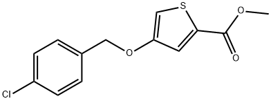 4-(4-Chloro-benzyloxy)-thiophene-2-carboxylic acid methyl ester Structure