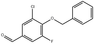 4-(BENZYLOXY)-3-CHLORO-5-FLUOROBENZALDEHYDE 구조식 이미지