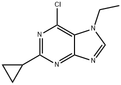 6-Chloro-2-cyclopropyl-7-ethyl-7H-purine 구조식 이미지