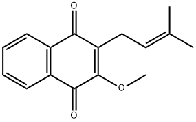 1,4-Naphthalenedione,2-methoxy-3-(3-methyl-2-buten-1-yl)- Structure