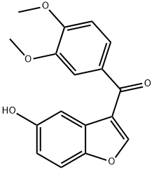 (3,4-Dimethoxy-phenyl)-(5-hydroxy-benzofuran-3-yl)-methanone 구조식 이미지