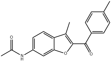 N-[3-methyl-2-(4-methylbenzoyl)-1-benzofuran-6-yl]acetamide 구조식 이미지