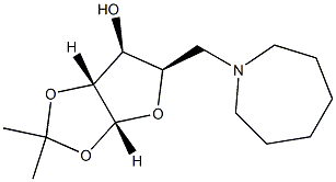 (3aR,5R,6S,6aR)-5-[(azepan-1-yl)methyl]-2,2-dimethyl-tetrahydro-2H-furo[2,3-d][1,3]dioxol-6-ol 구조식 이미지