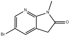 5-BROMO-1-METHYL-1H-PYRROLO[2,3-B]PYRIDIN-2(3H)-ONE 구조식 이미지