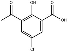 3-Acetyl-5-chloro-2-hydroxybenzoic acid 구조식 이미지