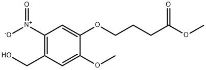 Butanoic acid, 4-[4-(hydroxymethyl)-2-methoxy-5-nitrophenoxy]-, methyl ester 구조식 이미지