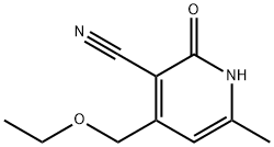 3-Pyridinecarbonitrile,4-(ethoxymethyl)-1,2-dihydro-6-methyl-2-oxo- Structure