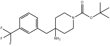 tert-Butyl 4-amino-4-[3-(trifluoromethyl)benzyl]piperidine-1-carboxylate Structure