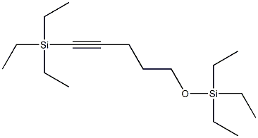 Silane, triethyl[5-[(triethylsilyl)oxy]-1-pentynyl]- Structure