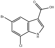 5-bromo-7-chloro-1H-indole-3-carboxylic acid Structure