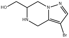 Pyrazolo[1,5-a]pyrazine-6-methanol, 3-bromo-4,5,6,7-tetrahydro- Structure