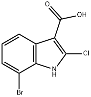 7-bromo-2-chloro-1H-indole-3-carboxylic acid Structure