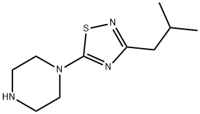 1-[3-(2-methylpropyl)-1,2,4-thiadiazol-5-yl]piperazine 구조식 이미지